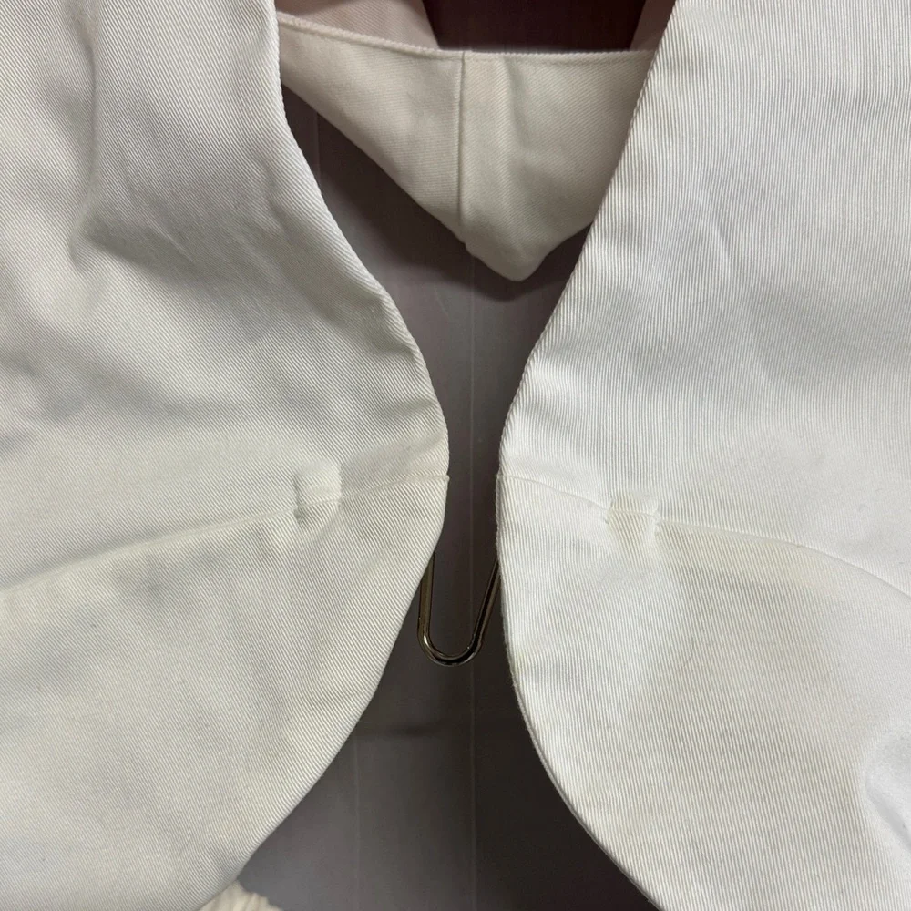 Fashion Nova White minimalist halter top